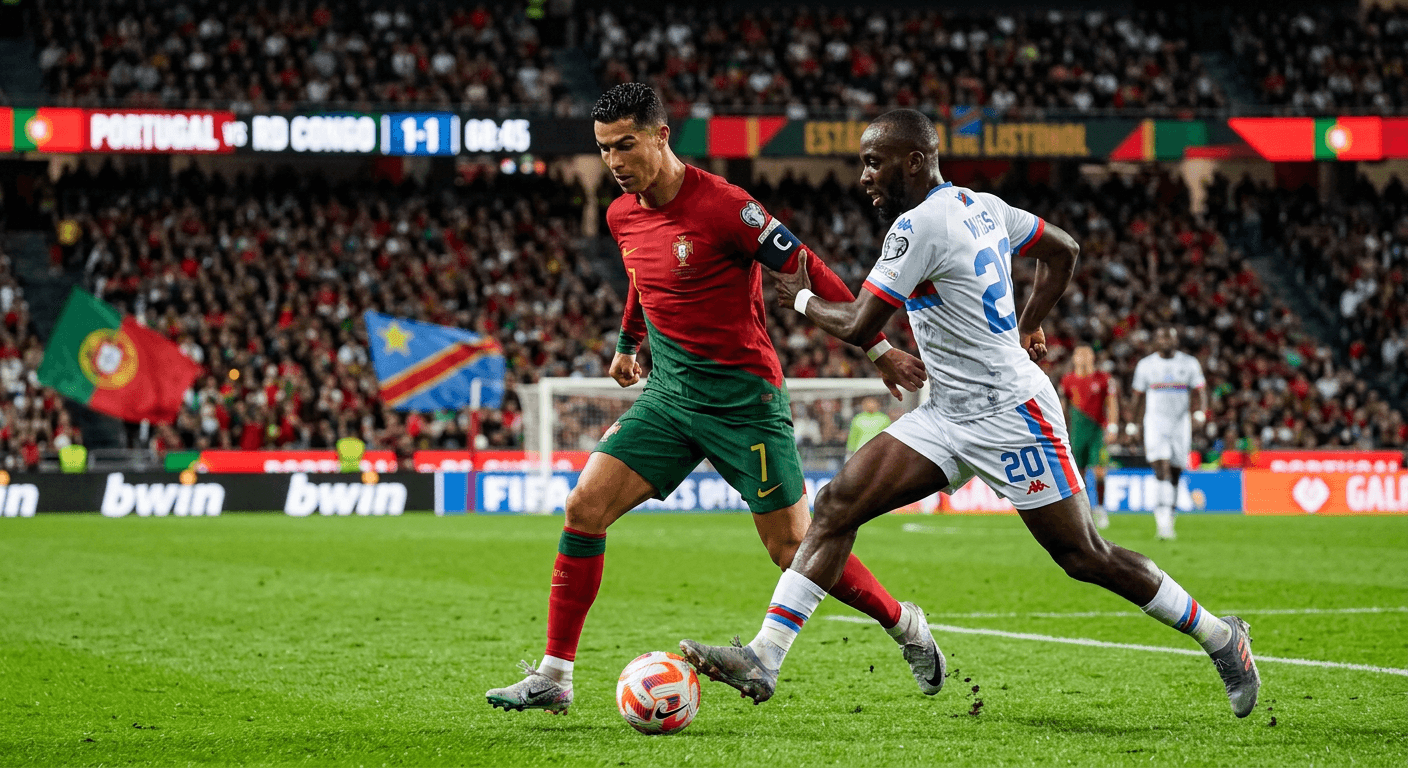 Portugal tropieza en su debut y RD Congo hace historia con un empate inesperado